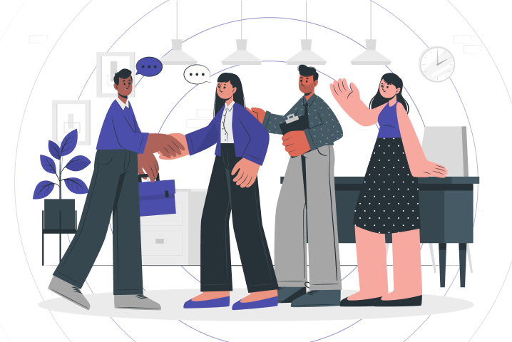 ilustração treinamento de integração